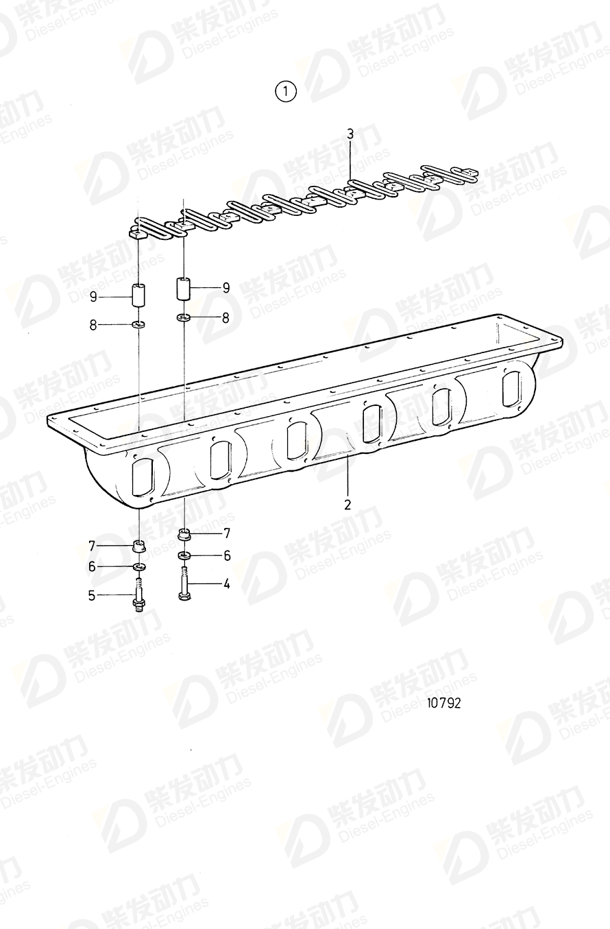 VOLVO Inlet pipe 847692 Drawing